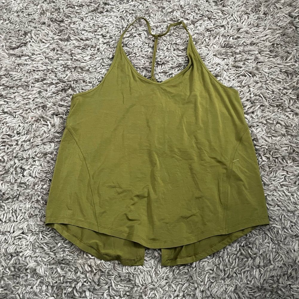 Lululemon bronze green modal yoga tank size 8
